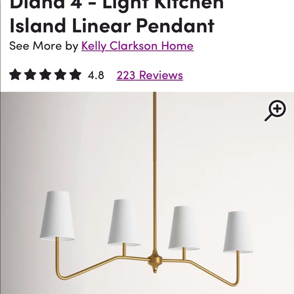 NEW Diana 4 Light Linear Pendant Light - Picture 1 of 4